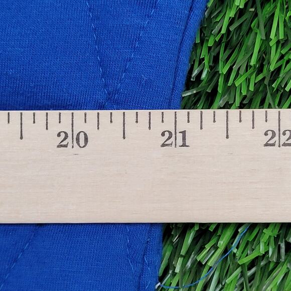 Vintage 80s MOD Quilted Sweatshirt Womens Small 21x21 Collard - Picture 5 of 10